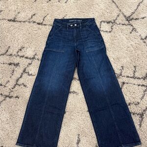 American Eagle Dark Blue Wide-Leg Jeans